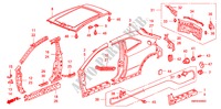 PANNEAUX EXTERIEURS/PANNEAU ARRIERE pour Honda CIVIC 2.0 TYPE-R   CHAMP 3 Portes 6 vitesses manuelles 2010