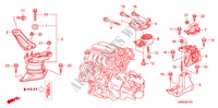 SUPPORTS DE MOTEUR(1.4L) pour Honda CIVIC 1.4 TYPE-S    PLUS 3 Portes 6 vitesses manuelles 2010
