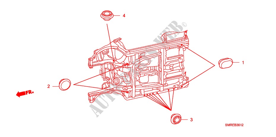 ANNEAU(INFERIEUR) pour Honda CIVIC 2.0 TYPE-R    PLUS 3 Portes 6 vitesses manuelles 2011
