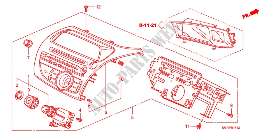 AUTORADIO(RH)(2) pour Honda CIVIC 1.8 TYPE-S 3 Portes 6 vitesses manuelles 2011