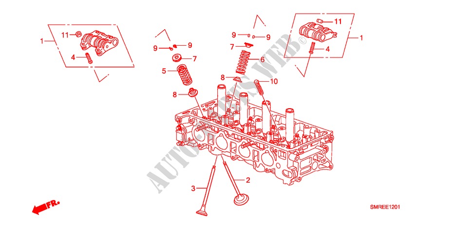 SOUPAPE/CULBUTEUR(2.0L) pour Honda CIVIC 2.0 TYPE-R 3 Portes 6 vitesses manuelles 2011