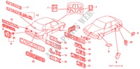 EMBLEME pour Honda CONCERTO GL 4 Portes 4 vitesses automatique 1990