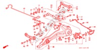 STABILISATEUR ARRIERE/ BRAS INFERIEUR ARRIERE pour Honda CONCERTO GL 4 Portes 4 vitesses automatique 1990