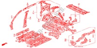 STRUCTURE DE CARROSSERIE(PANNEAU INTERIEUR) pour Honda CONCERTO GL 4 Portes 4 vitesses automatique 1990