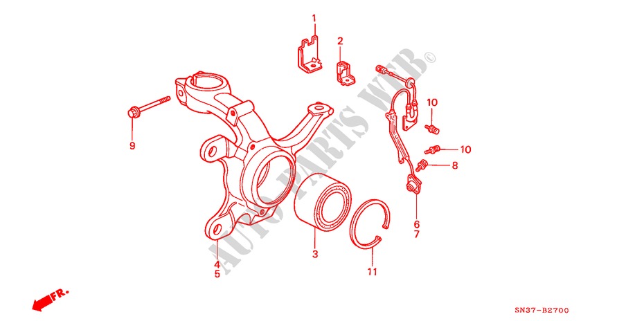 ARTICULATION pour Honda CONCERTO 1.6I-16 4 Portes 5 vitesses manuelles 1991