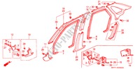 GARNITURE DE MONTANT pour Honda ACCORD 2.0I 4 Portes 5 vitesses manuelles 1994