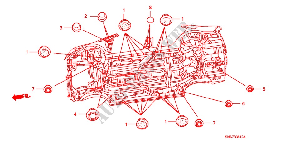 ANNEAU(INFERIEUR) pour Honda CIVIC 1.6 LXI 4 Portes 5 vitesses automatique 2007