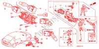 COMMUTATEUR COMBINE(RH) pour Honda CIVIC 1.8 EXI 4 Portes 5 vitesses automatique 2011