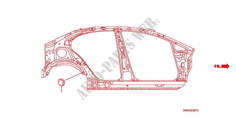 ANNEAU(LATERAL) pour Honda CIVIC 1.6 SE 4 Portes 5 vitesses automatique 2010