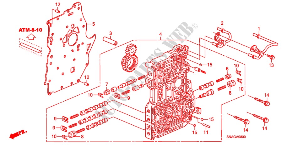 SOUPAPE PRINCIPALE pour Honda CIVIC 1.8 EXI 4 Portes 5 vitesses automatique 2011