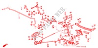 STABILISATEUR ARRIERE/ BRAS INFERIEUR ARRIERE pour Honda LEGEND LEGEND 4 Portes 4 vitesses automatique 1995