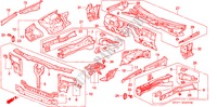 STRUCTURE DE CARROSSERIE(PAROI TRANSVERSALE AV.) pour Honda LEGEND LEGEND 4 Portes 5 vitesses manuelles 1993