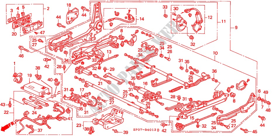 COMP. DE SIEGE AV. (D.)(RH) pour Honda LEGEND LEGEND 4 Portes 4 vitesses automatique 1991