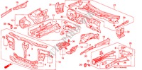 STRUCTURE DE CARROSSERIE(PAROI TRANSVERSALE AV.) pour Honda LEGEND COUPE LEGEND 2 Portes 5 vitesses manuelles 1993