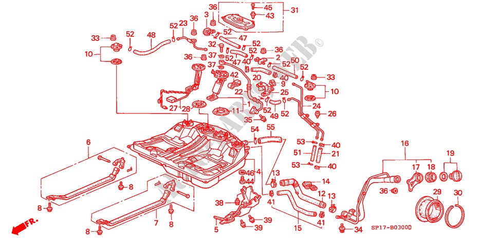 RESERVOIR A CARBURANT pour Honda LEGEND COUPE LEGEND 2 Portes 4 vitesses automatique 1995