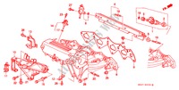 COLLECTEUR D'ADMISSION(DOHC) pour Honda CIVIC CRX VTI 2 Portes 5 vitesses manuelles 1994