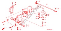 STABILISATEUR AVANT/ BRAS INFERIEUR AVANT pour Honda CIVIC CRX VTI 2 Portes 5 vitesses manuelles 1993