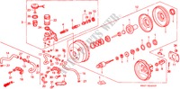 MAITRE CYLINDRE DE FREIN/ ALIMENTATION PRINCIPALE pour Honda CIVIC LSI 4 Portes 5 vitesses manuelles 1995
