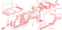 STRUCTURE DE CARROSSERIE(PANNEAU EXTERIEUR) pour Honda CIVIC ESI 4 Portes 4 vitesses automatique 1995