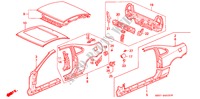 STRUCTURE DE CARROSSERIE(3) pour Honda PRELUDE 2.3I 2 Portes 4 vitesses automatique 1993