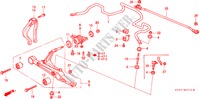 STABILISATEUR AVANT/ BRAS INFERIEUR AVANT pour Honda CIVIC 1.4I 5 Portes 5 vitesses manuelles 1996