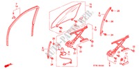 FENETRE DE PORTE AVANT pour Honda CIVIC 1.4IS       L.P.G. 5 Portes 5 vitesses manuelles 1999