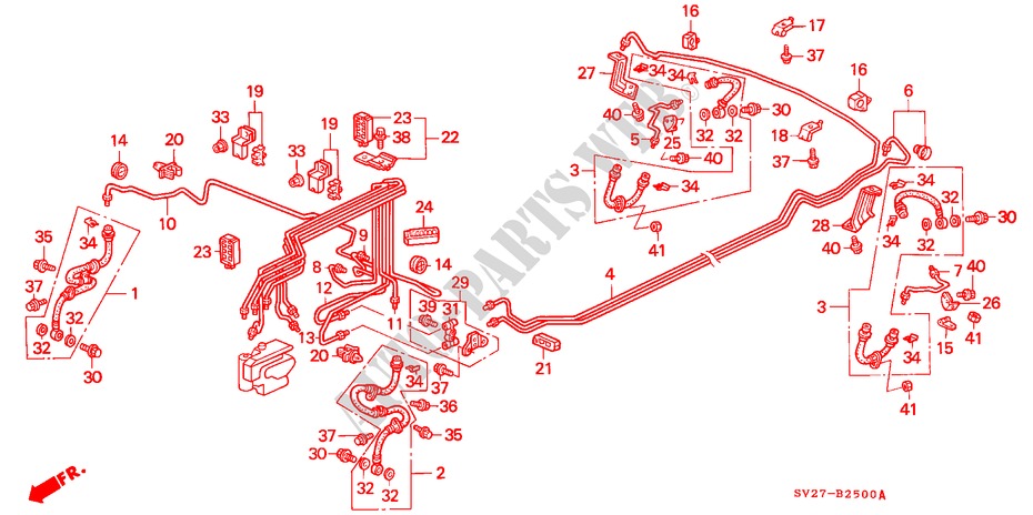 CONDUITE DE FREIN(KG) pour Honda ACCORD COUPE 2.2IES 2 Portes 4 vitesses automatique 1994