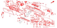 GARNITURE D'INSTRUMENT(RH) pour Honda ACCORD AERODECK 2.0ILS 5 Portes 4 vitesses automatique 1994