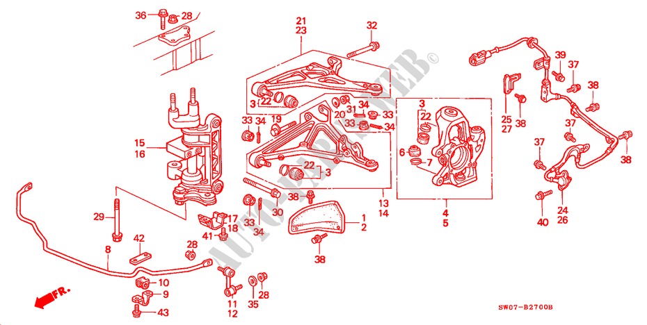 ARTICULATION pour Honda NSX NSX-T      AUSTRIA 2 Portes 4 vitesses automatique 1995