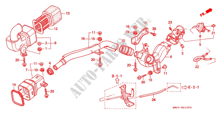 CONDUITE D'ADMISSION AIR pour Honda NSX NSX 2 Portes 6 vitesses manuelles 2000