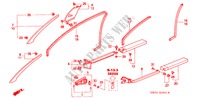 GARNITURE DE MONTANT/ GARNITURE D'OUVERTURE(RH) pour Honda NSX NSX-T 2 Portes 4 vitesses automatique 2004