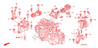 SUPPORTS DE MOTEUR(2.0L) (AT) pour Honda CR-V ELEGANCE 5 Portes 5 vitesses automatique 2007