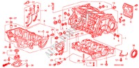 BLOC CYLINDRES/CARTER D'HUILE(2.0L) pour Honda CR-V COMFORT 5 Portes 6 vitesses manuelles 2010