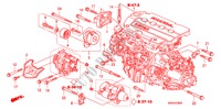 SUPPORT DE MOTEUR(DIESEL)('09) pour Honda CR-V DIESEL 2.2 S&L PACK 5 Portes 6 vitesses manuelles 2009