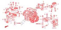 SUPPORTS DE MOTEUR(DIESEL)(AT) pour Honda CR-V DIESEL 2.2 EX/ADVANCED 5 Portes 5 vitesses automatique 2010