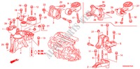 SUPPORTS DE MOTEUR(DIESEL)(MT) pour Honda CR-V DIESEL 2.2 COMFORT 5 Portes 6 vitesses manuelles 2010