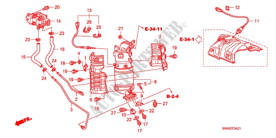 CONVERTISSEUR(DIESEL)('10) pour Honda CR-V DIESEL 2.2 ES 5 Portes 5 vitesses automatique 2010