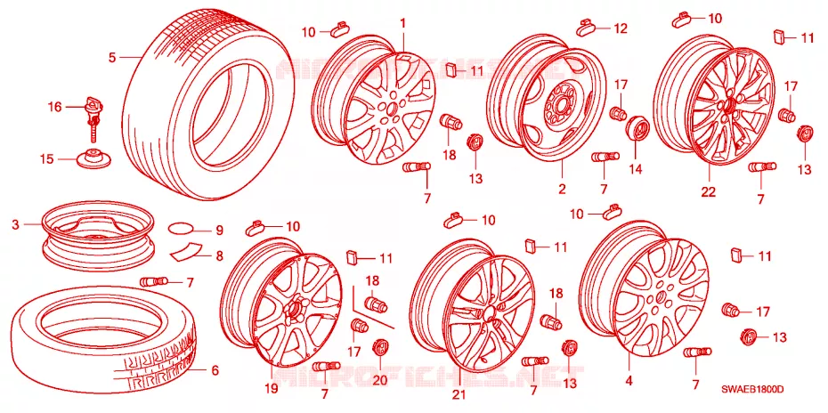 PNEU/DISQUES DE ROUES Honda  CRV 2009 RVI 6 vitesses manuelles 