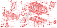 BLOC CYLINDRES/CARTER D'HUILE(2.0L) pour Honda CR-V EXECUTIVE 5 Portes 6 vitesses manuelles 2011
