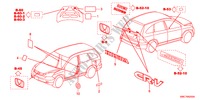 EMBLEMES/ETIQUETTES DE PRECAUTIONS pour Honda CR-V DIESEL 2.2 COMFORT 5 Portes 6 vitesses manuelles 2011
