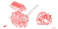 ENS. DE MOTEUR/ENS. BOITE DE VITESSES(2.0L) pour Honda CR-V EXECUTIVE 5 Portes 5 vitesses automatique 2011
