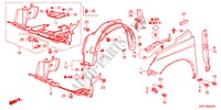 GARDE BOUE AVANT pour Honda CR-V EXECUTIVE 5 Portes 5 vitesses automatique 2011