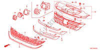 GRILLE AVANT pour Honda CR-V DIESEL 2.2 ELEGANCE LIFE 5 Portes 6 vitesses manuelles 2011