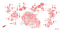 SUPPORTS DE MOTEUR(2.0L)(AT) pour Honda CR-V ELEGANCE 5 Portes 5 vitesses automatique 2011