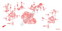 SUPPORTS DE MOTEUR(2.0L)(MT) pour Honda CR-V RVSI 5 Portes 6 vitesses manuelles 2011