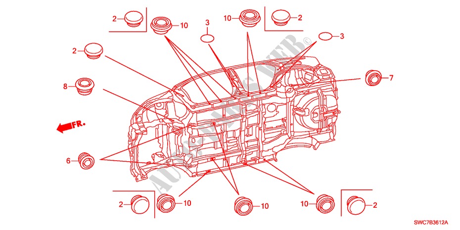 ANNEAU(INFERIEUR) pour Honda CR-V DIESEL 2.2 ELEGANCE 5 Portes 6 vitesses manuelles 2011