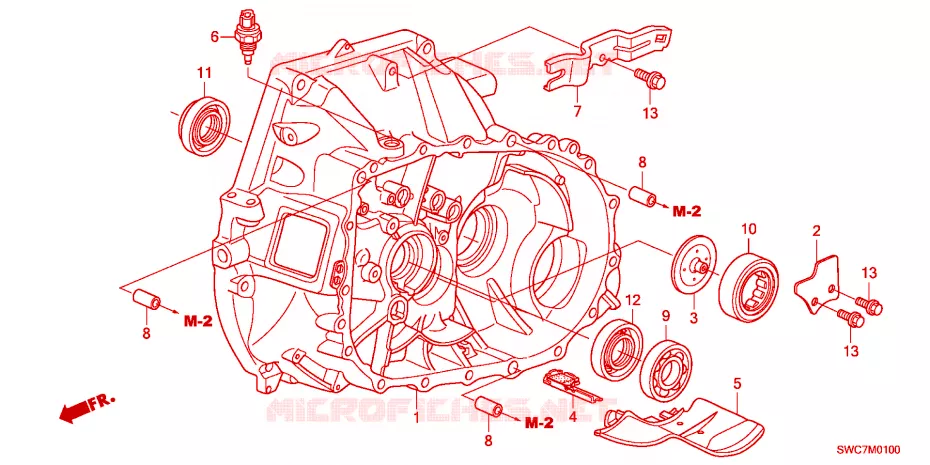 CARTER D'EMBRAYAGE(2.0L) Honda  CRV 2011 COMFORT RUNOUT LPG 6 vitesses manuelles 