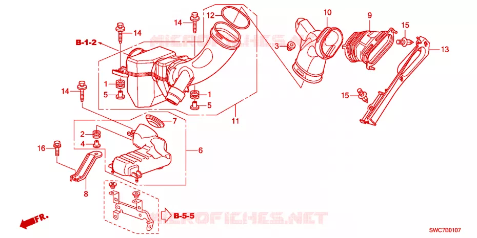 CHAMBRE DE RESONANCE(DIESEL) Honda  CRV DIESEL 2011 2.2 COMFORT RUNOUT 6 vitesses manuelles 