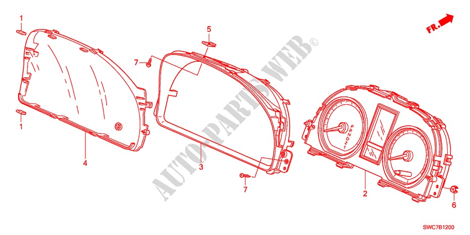 COMPTEUR pour Honda CR-V DIESEL 2.2 ELEGANCE 5 Portes 6 vitesses manuelles 2011