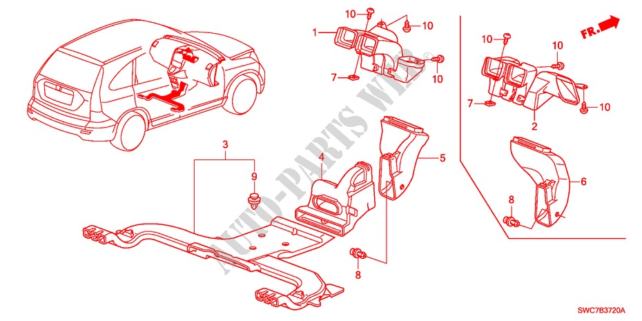 CONDUIT pour Honda CR-V DIESEL 2.2 EX 5 Portes 6 vitesses manuelles 2011